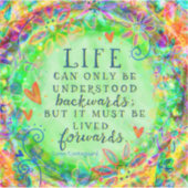 Sticker La vie est confuse Boho Plutôt vert Inspirivée (Devant)