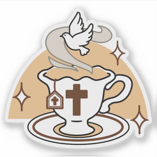 Sticker La vie est douce avec Jésus - Christian Faith Tea  (Devant)