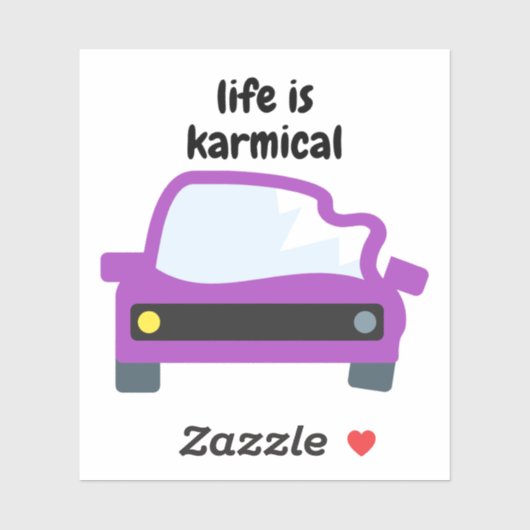 Sticker La vie est karmique (Feuille)