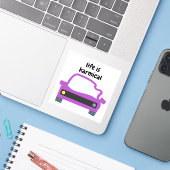 Sticker La vie est karmique (Ordinateur portable avec iPhone)
