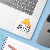 Sticker La vie est meilleure autour d'un feu de camp (Ordinateur portable avec iPhone)