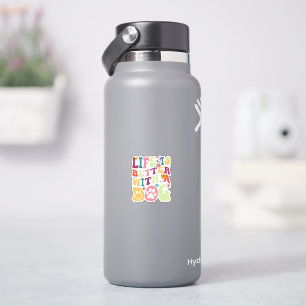 Sticker La vie est meilleure avec les chiens typographie r