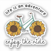 Sticker La Vie Est Une Aventure Profitez Du Voyage (Devant)