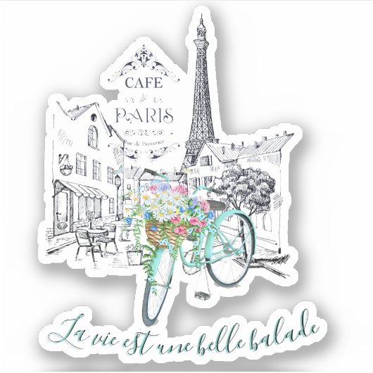 Sticker La vie est une belle balade (Devant)