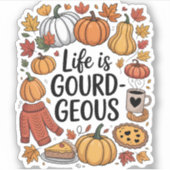 Sticker La vie est une chute gourde (Devant)