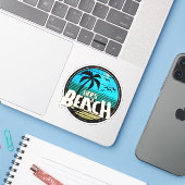 Sticker La vie est une plage (Ordinateur portable avec iPhone)