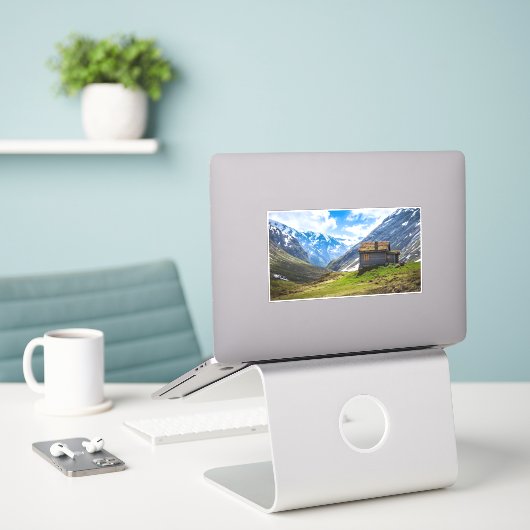 Sticker La Vie Simple (Ordinateur portable sur le bureau)