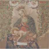 Sticker La Vierge adorant le Christ Enfant Noël (Devant)