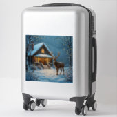 Sticker La visite de Noël enneigée de Big Buck (Sur valise)