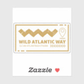 Sticker La Wild Atlantic Way, le voyage côtier d'Irlande (Feuille)