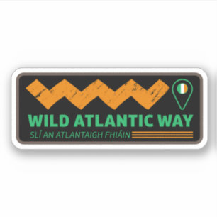 Sticker La Wild Atlantic Way, voyage côtier en Irlande