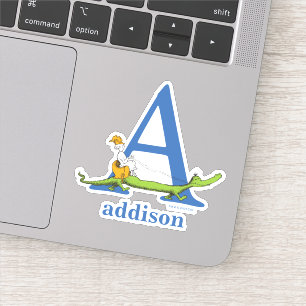 Sticker L'ABC de Dr Seuss : Lettre A - Blanc   Ajoutez vot