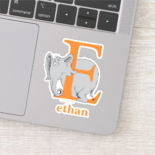 Sticker L'ABC de Dr Seuss : Lettre E - Blanc Ajoutez vot