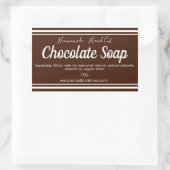 Sticker Label Handgemaakte Chocoladezeep (Tas)