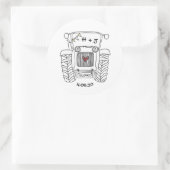 Sticker label Landbruiloft tractor (Tas)