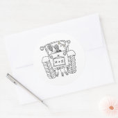 Sticker label Landbruiloft tractor (Envelop)