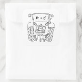 Sticker label Landbruiloft tractor (Tas)