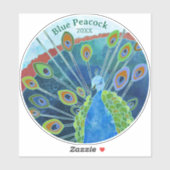 Sticker Label Paon (Feuille)