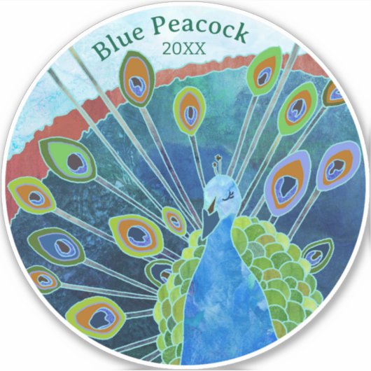 Sticker Label Paon (Devant)