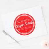 Sticker label voor handgemaakte aardbeiensuiker sc (Envelop)