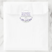 Sticker label voor handgemaakte lavendel badzout (Tas)