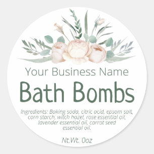 sticker label voor homemade bath bomb