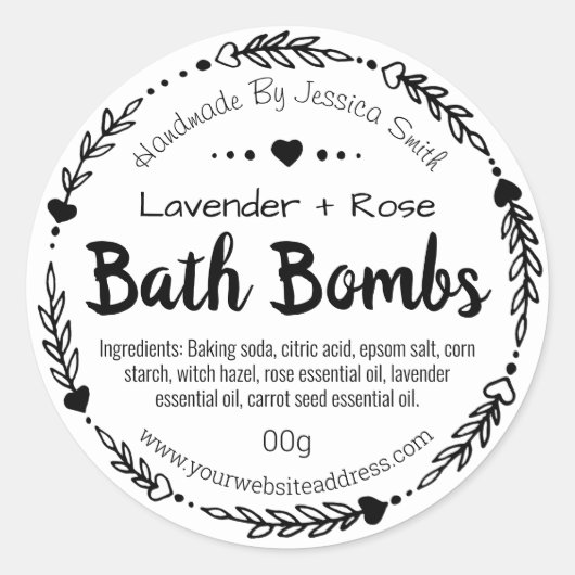 sticker label voor homemade bommbs (Voorkant)