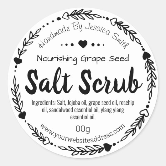 sticker label voor homemade-zout (Voorkant)