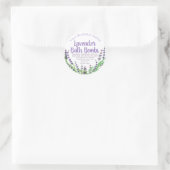 Sticker label voor zelfgemaakte lavendel badbom (Tas)