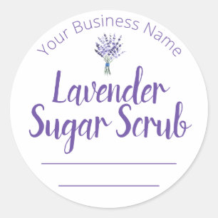 Sticker label voor zelfgemaakte lavendel suiker sc
