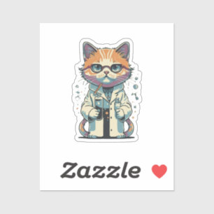 Sticker Laboratoire de chat ciblé