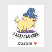 Sticker Labra-cadabra Funny Labrador Chien Pun (Feuille)