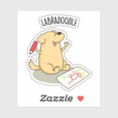 Sticker Labradoodle Funny Labrador Chien Pun (Feuille)