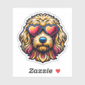 Sticker Labradoodle Vinyl Dog (Feuille)
