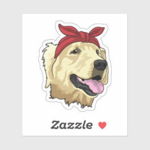 Sticker Labrador avec Bandana