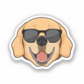 Sticker Labrador avec lunettes de soleil (Recto)