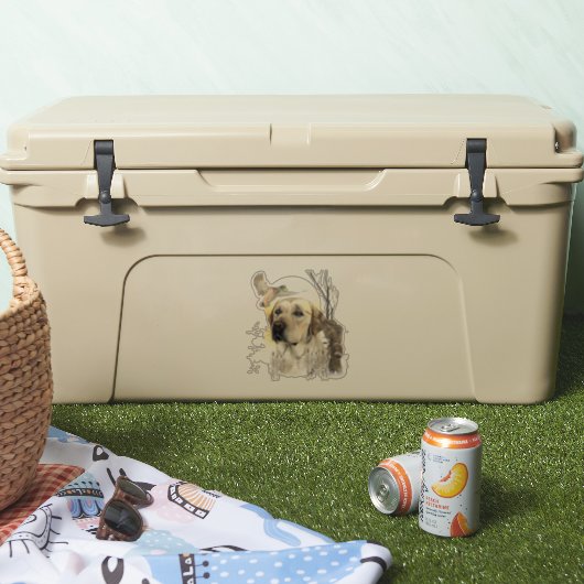 Sticker Labrador, chasse aux canards (Glacière)