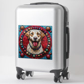 Sticker Labrador de Noël chien (Sur valise)