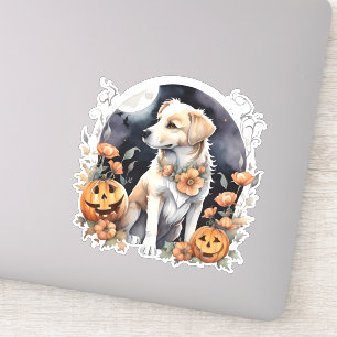 Sticker Labrador Halloween Floral Adorable Fall Pet
