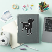 Sticker Labrador  Race Silhouette Nom Personnalisé (Couverture iPad)
