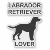 Sticker Labrador Retiever Lover (Devant)