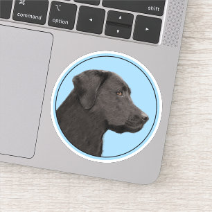 Sticker Labrador Retriever Black Peinture Original Chien A