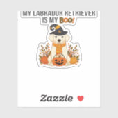Sticker Labrador Retriever Halloween Chien drôle Éffrayant (Feuille)