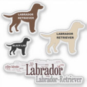 Sticker Labrador Retriever Mixité (Devant)