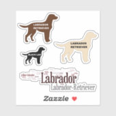 Sticker Labrador Retriever Mixité (Feuille)