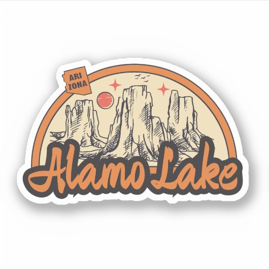 Sticker Lac Alamo, Arizona (Devant)