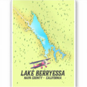 Sticker lac berryessa Napa Comté, Californie (Devant)