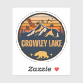 Sticker Lac Crowley, Californie (Feuille)