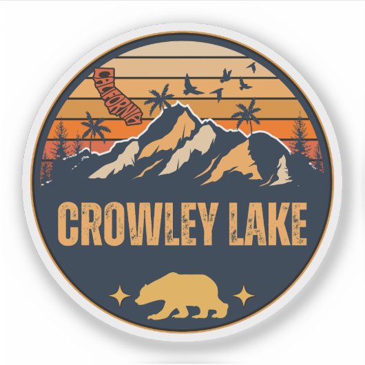 Sticker Lac Crowley, Californie (Devant)