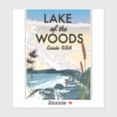 Sticker Lac des Bois USA canada (Feuille)